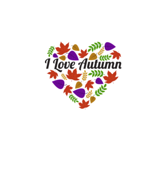 I love autumn model alb pe tricou