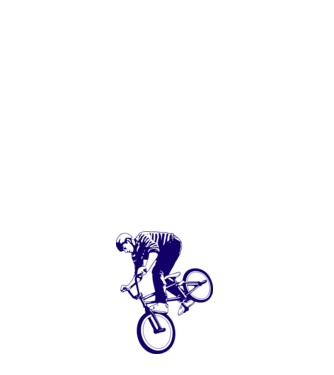BMX stunt model alb pe tricou