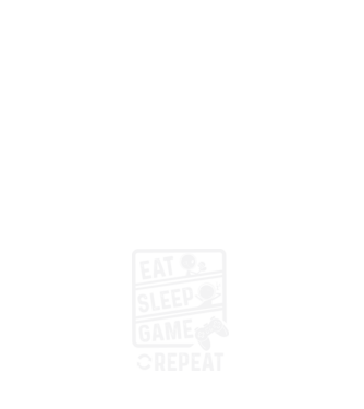 Eat sleep game repeat model alb pe tricou