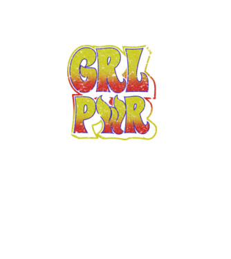 Girl Power retro model negru pe tricou