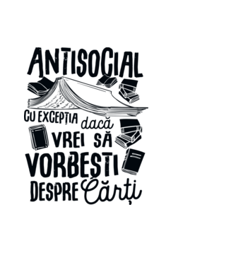 Antisocial, cu excepția dacă vrei să vorbești despre cărți-01 model albastru deschis pe tricou