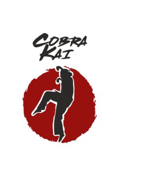 cobra kai larusso model albastru deschis pe tricou