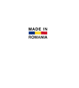 made in romania model negru pe tricou