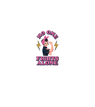 No one fights alone pinup texture model alb pe tricou
