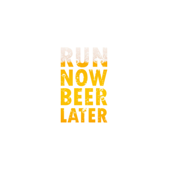 Run now beer later model negru pe tricou