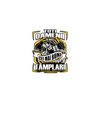 Toți oamenii tâmplari model negru pe tricou