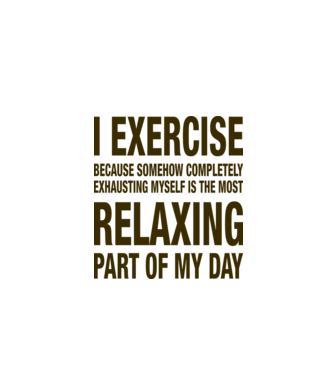 I exercise because model gri pe tricou