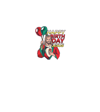 Happy Birtday Jesus! model negru pe tricou