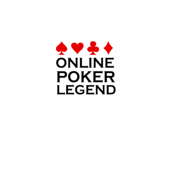 Online Poker Legend model alb pe tricou