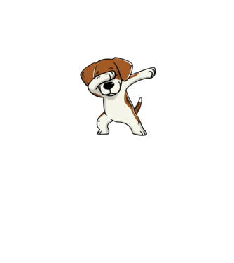 Beagle DAB model gri pe tricou