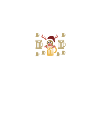 Christmas beer pulovăr urât model negru pe tricou