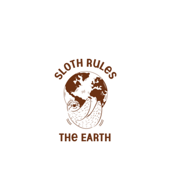 Sloth rules the world model alb pe tricou