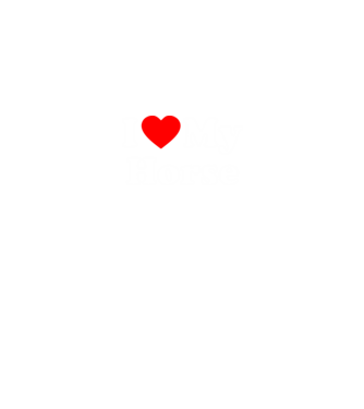 i ove my horse model negru pe tricou