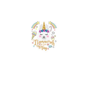 Llamacorns are born in May model alb pe tricou