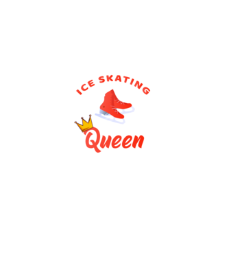 Ice skatin Queen model negru pe tricou
