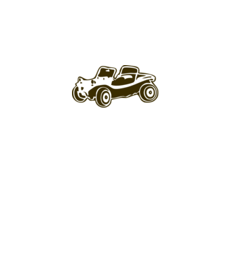 Buggy model alb pe tricou