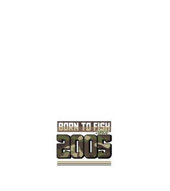 Born to fish since 2005 model negru pe tricou