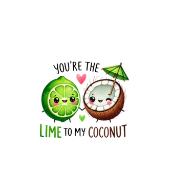 Lime to my Coconut model alb pe tricou