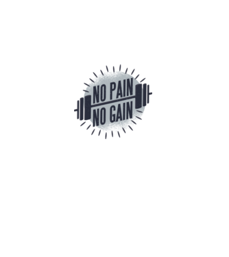 No pain no gain round model bordo pe tricou