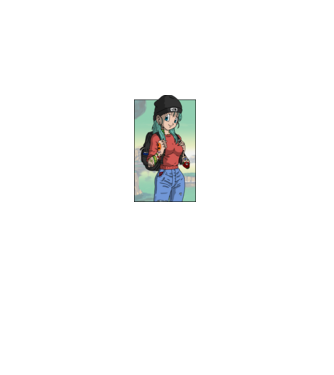 dragon ball bulma model albastru închis pe tricou