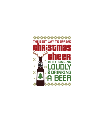 Christmas cheer beer pulovăr urât model alb pe tricou