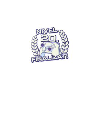 Nivel 20 finalizat! model negru pe tricou