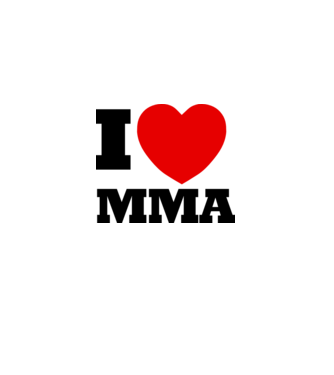 MMA LOVE model alb pe tricou