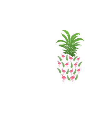 Flamingo ananas model galben neon pe tricou