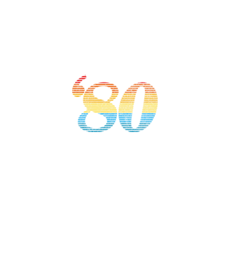 Retro Birthday 1980 model negru pe tricou