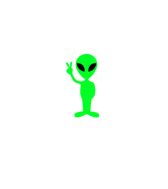 UFO Alien model alb pe tricou