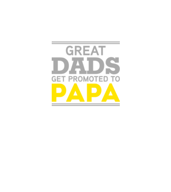 Great dads get promoted to papa model negru pe tricou
