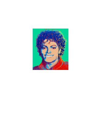 Micheal Jackson Art model alb pe tricou