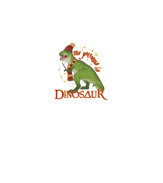 My patronus is dinosaur model negru pe tricou