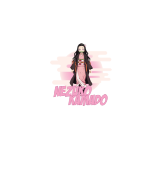 Demon Slayer  Nezuko model roz deschis pe tricou