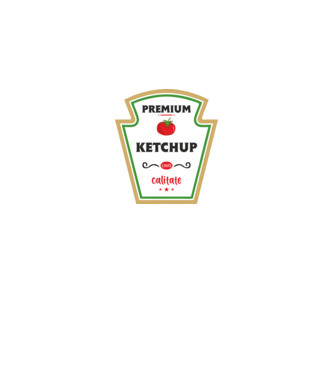 ketchup premium - calitate model roșu pe tricou