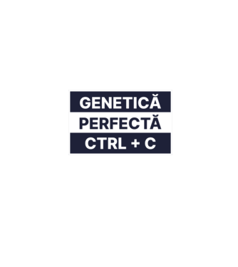Genetică perfectă CTRL + V model alb pe tricou