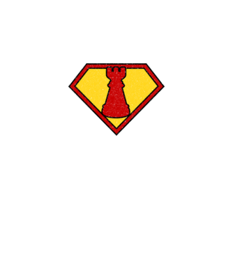 SuperChess turnul de sah model albastru regal pe tricou
