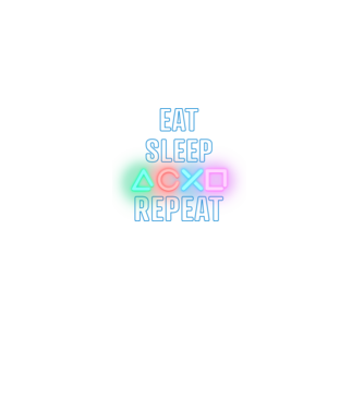 Eat sleep PS model negru pe tricou
