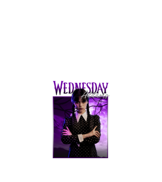 Wednesday Addams model negru pe tricou