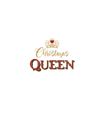 Christmas Queen model negru pe tricou