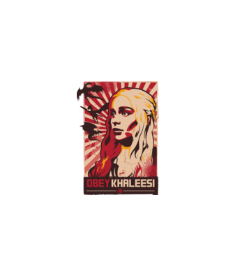 Obey Khaleesi model negru pe tricou