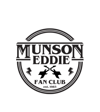 eddie munson fan club est 1983 model alb pe tricou