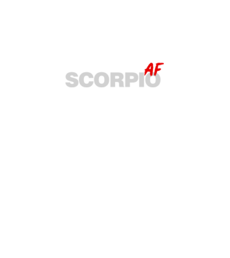 SCORPIO as fuck model negru pe tricou
