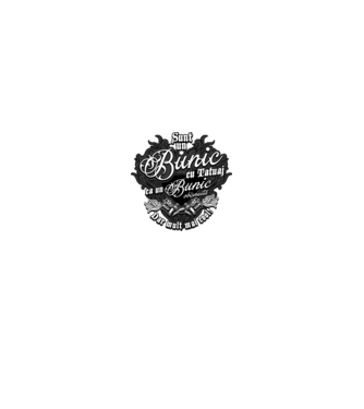 Sunt un bunic cu tatuaj, ca un bunic obișnuit, dar mult mai cool! model negru pe tricou