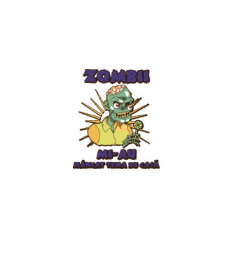 Zombii mi-au mâncat tema de casă model negru pe tricou
