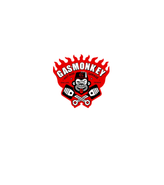 Gas Monkey model alb pe tricou