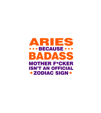 Badass zodiac ARIES model alb pe tricou