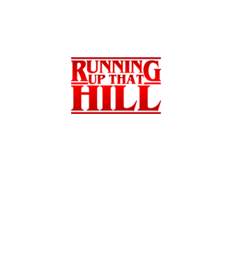 running up that hill model negru pe tricou
