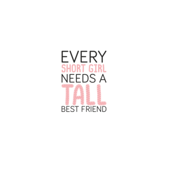 Tall Friend model alb pe tricou