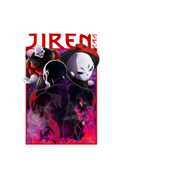 jiren dragonball model negru pe tricou
